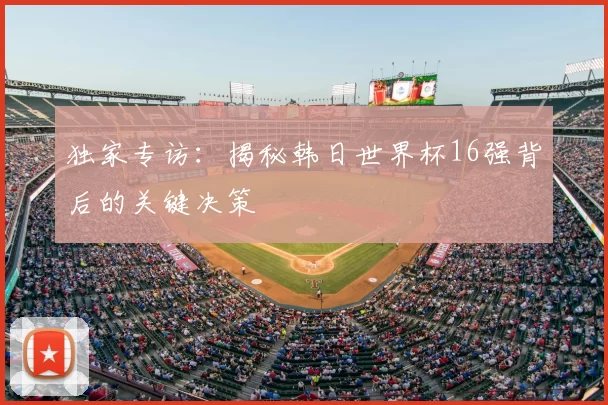 独家专访:揭秘韩日世界杯16强背后的关键决策