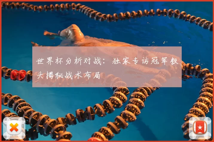 世界杯分析对战：独家专访冠军教头揭秘战术布局