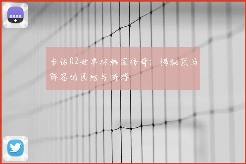 专访02世界杯韩国传奇:揭秘黑马阵容的团结与拼搏